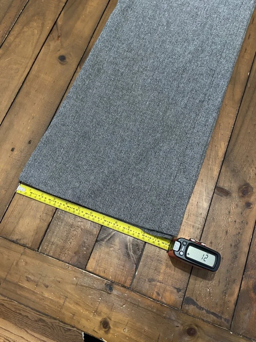 Banana Republic Herringbone Tweed Wide-Leg Trousers - Gray/Black -‎ Size 14